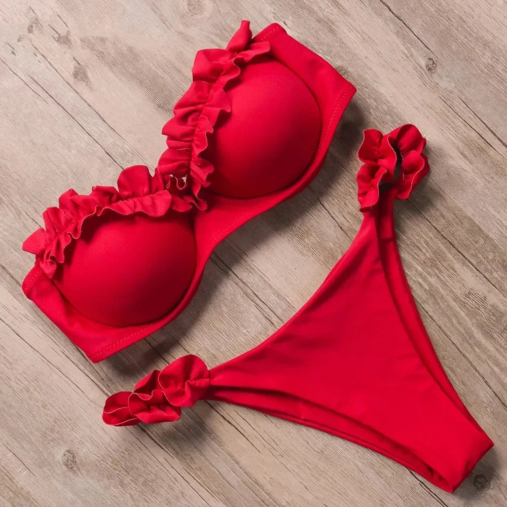 Ruffled Frilled Bikini - Swift Odyssey