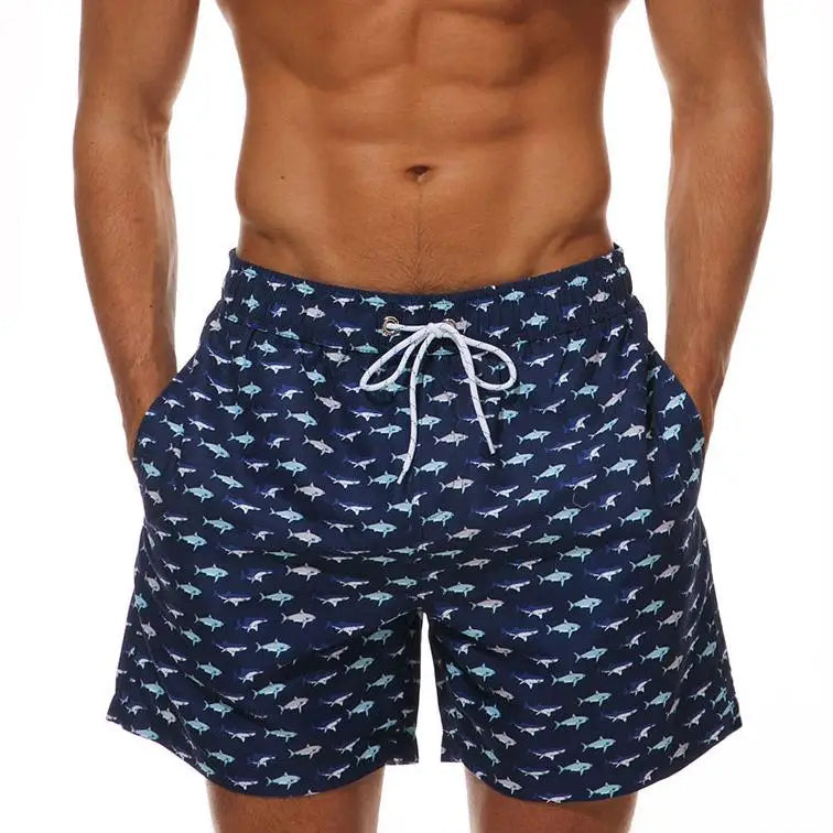 DATIFER Summer Men Beach Print Shorts Surfing Swimwear Fitness Workout Trunks Male Sportswear With Pockets Pants - Swift Odyssey