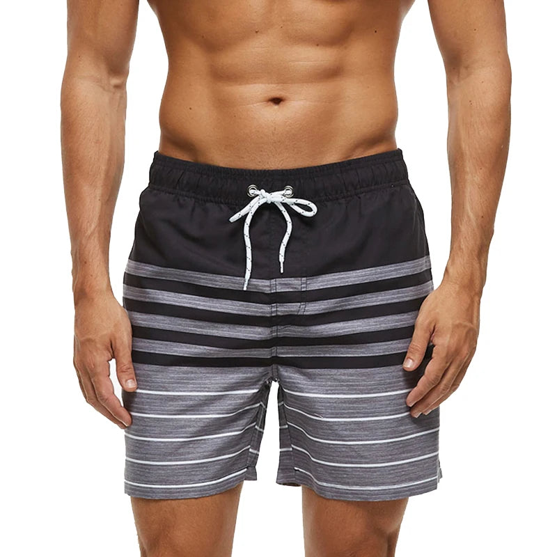 DATIFER Summer Men Beach Print Shorts Surfing Swimwear Fitness Workout Trunks Male Sportswear With Pockets Pants - Swift Odyssey