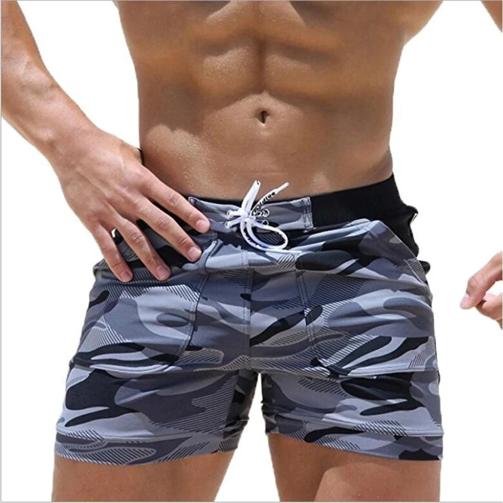 Men's Swimming Trunks Summer Swimming Fitness Shorts Men's Fashion Sports Beachwear Quick-Drying Stretch Beach Pants - Swift Odyssey