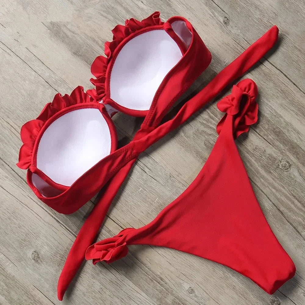 Ruffled Frilled Bikini - Swift Odyssey