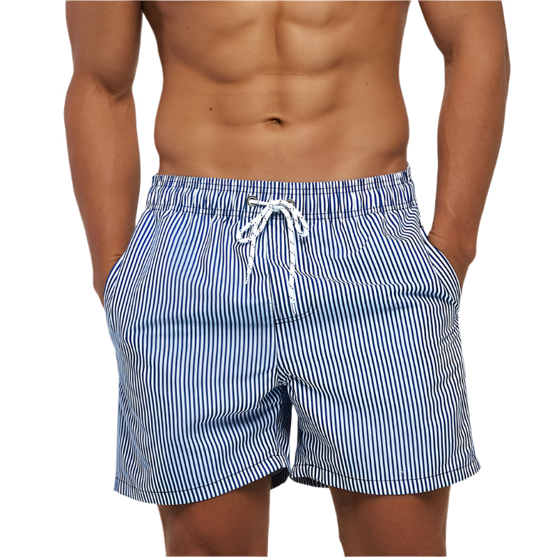 DATIFER Summer Men Beach Print Shorts Surfing Swimwear Fitness Workout Trunks Male Sportswear With Pockets Pants - Swift Odyssey