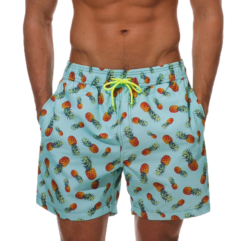 DATIFER Summer New Fashion Polyester Men Shorts Beach Quick Dry Printing Swimsuit Plus Size Mesh Liner Surfing Gym Shorts Men - Swift Odyssey
