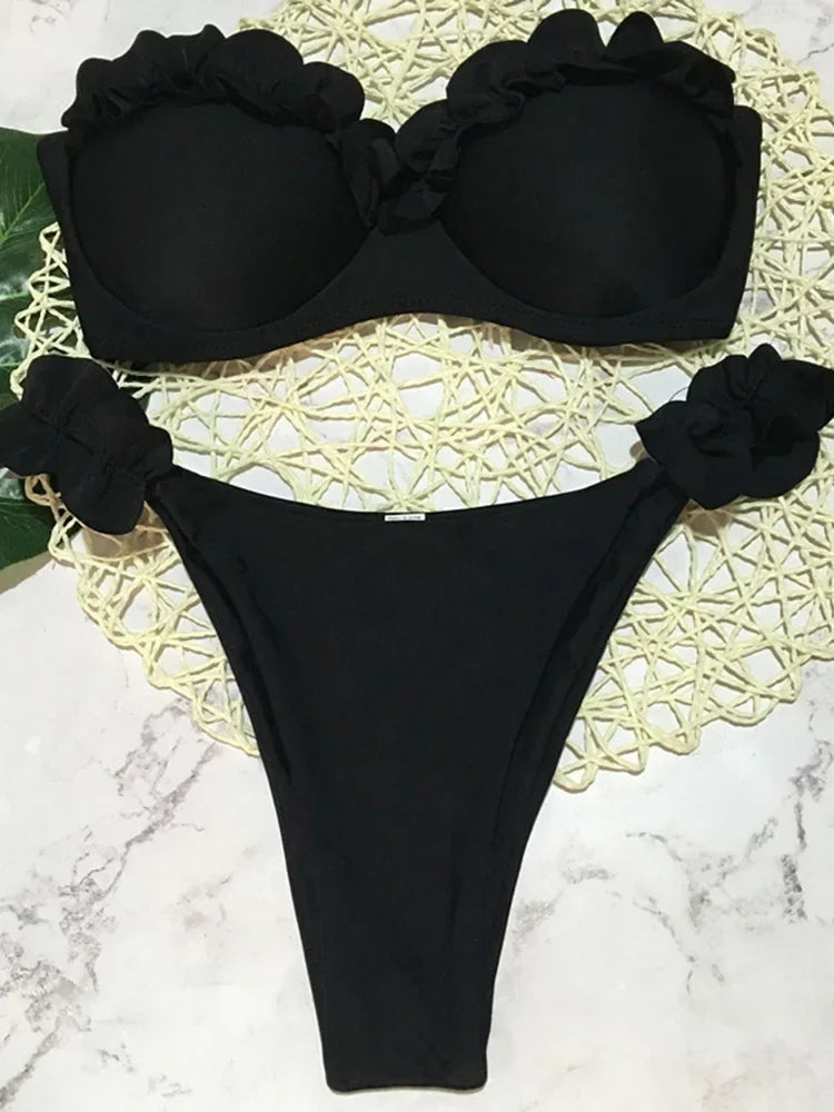 Ruffled Frilled Bikini - Swift Odyssey