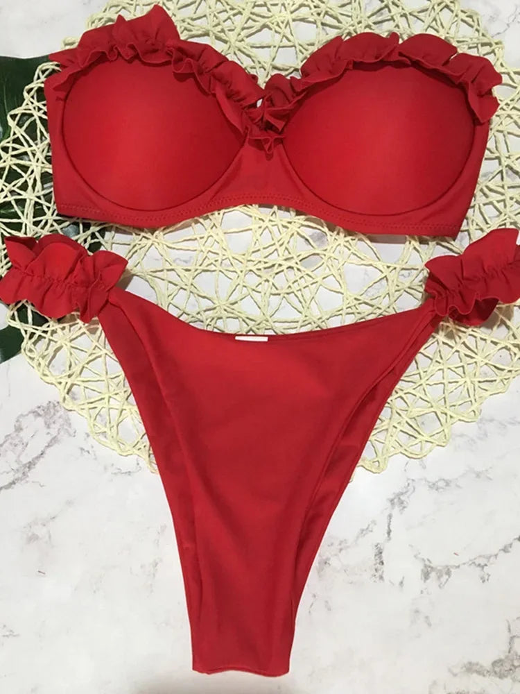 Ruffled Frilled Bikini - Swift Odyssey
