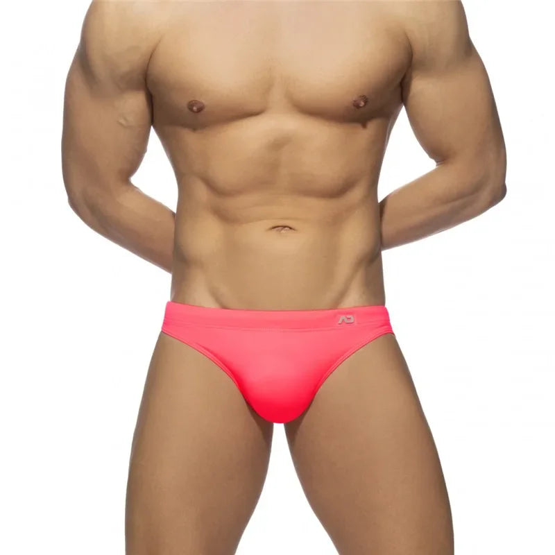 Maillot de bain push-up pour homme, couleur néon, culotte de bain, sous-vêtement sexy, short de plage, de surf, maillot de bain, culotte Sunga