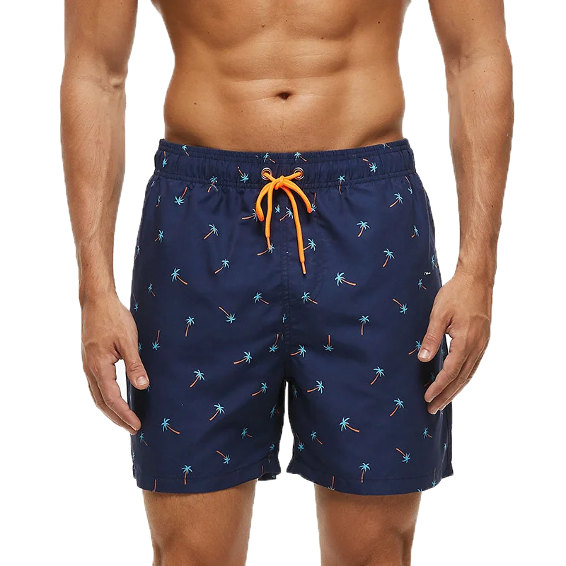 DATIFER Summer New Fashion Polyester Men Shorts Beach Quick Dry Printing Swimsuit Plus Size Mesh Liner Surfing Gym Shorts Men - Swift Odyssey