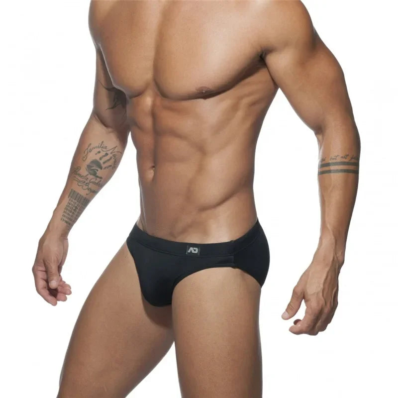 Maillot de bain push-up pour homme, couleur néon, culotte de bain, sous-vêtement sexy, short de plage, de surf, maillot de bain, culotte Sunga