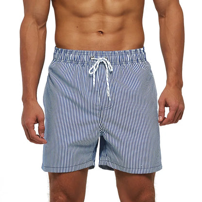 DATIFER Summer New Fashion Polyester Men Shorts Beach Quick Dry Printing Swimsuit Plus Size Mesh Liner Surfing Gym Shorts Men - Swift Odyssey