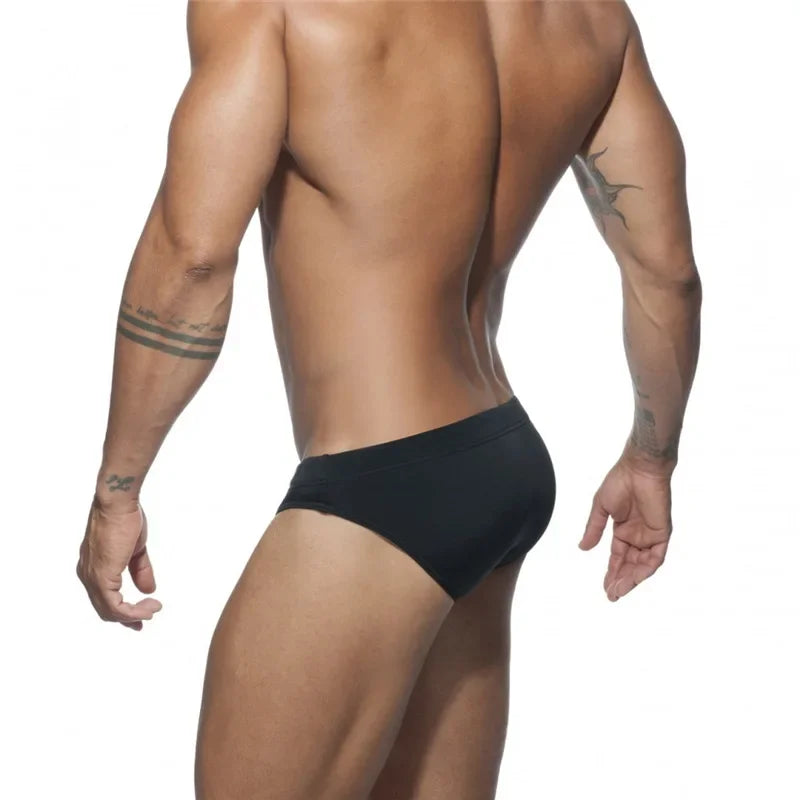 Maillot de bain push-up pour homme, couleur néon, culotte de bain, sous-vêtement sexy, short de plage, de surf, maillot de bain, culotte Sunga