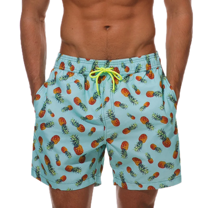 DATIFER Summer New Fashion Polyester Men Shorts Beach Quick Dry Printing Swimsuit Plus Size Mesh Liner Surfing Gym Shorts Men - Swift Odyssey
