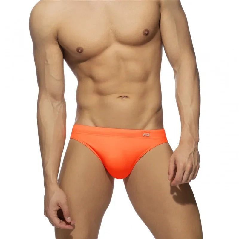 Maillot de bain push-up pour homme, couleur néon, culotte de bain, sous-vêtement sexy, short de plage, de surf, maillot de bain, culotte Sunga